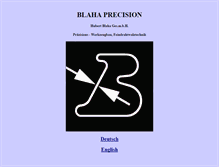 Tablet Screenshot of blaha-precision.com